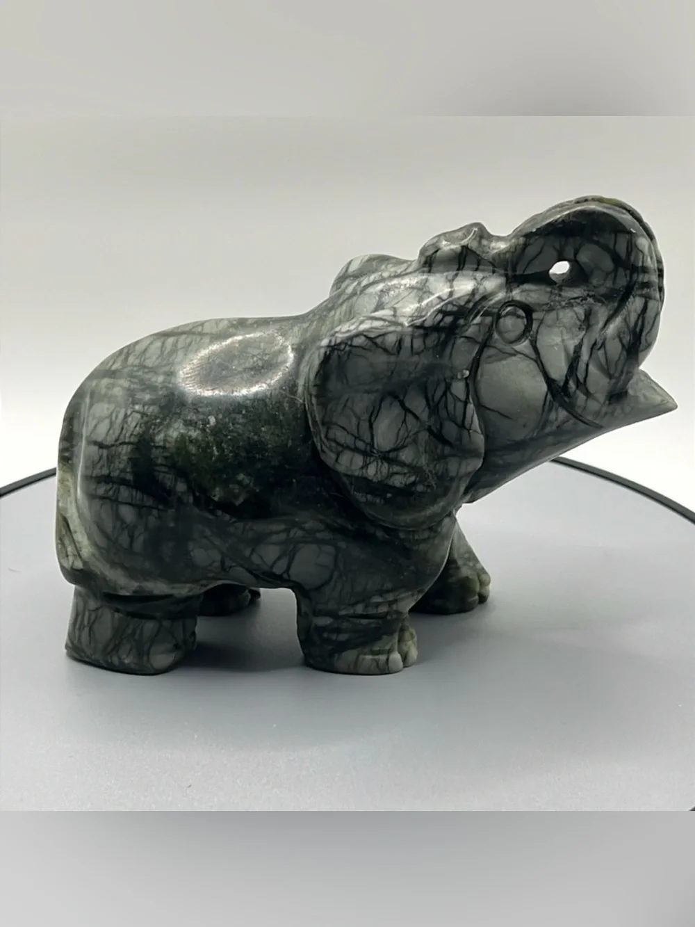 Nephrite Jade Crystal Gemstone Elephant NWOT